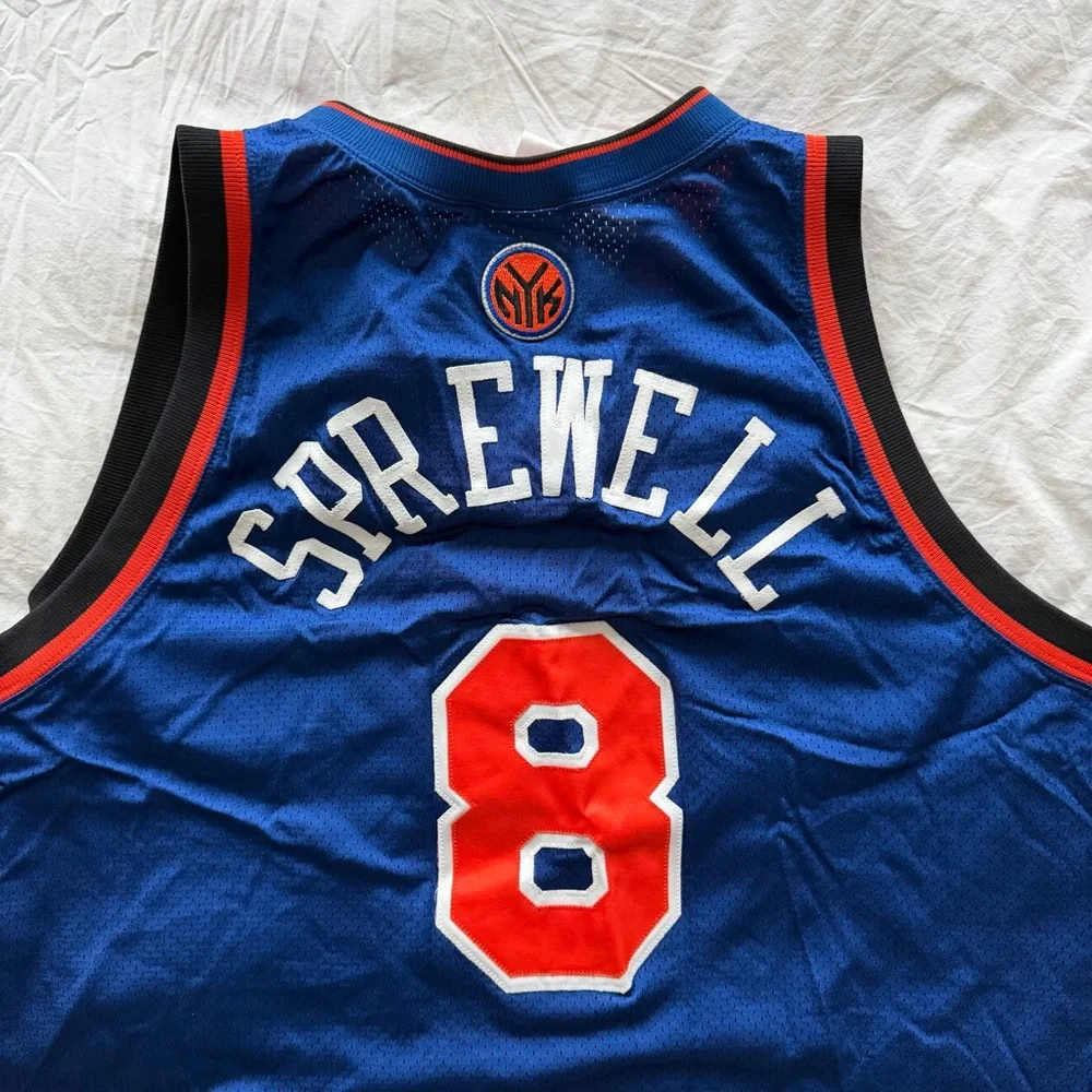 Reebok Vintage sleeveless Knicks Jersey #8 Sprewell In great - Picture 5 of 9
